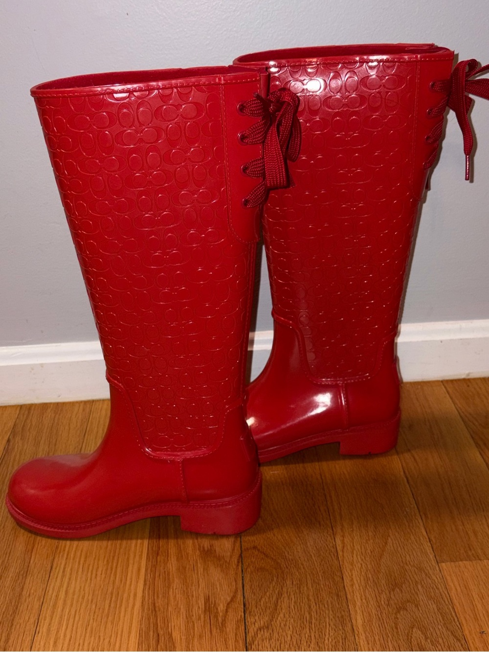 Coach Signature Tall Rain Boots
